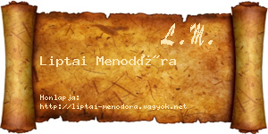 Liptai Menodóra névjegykártya